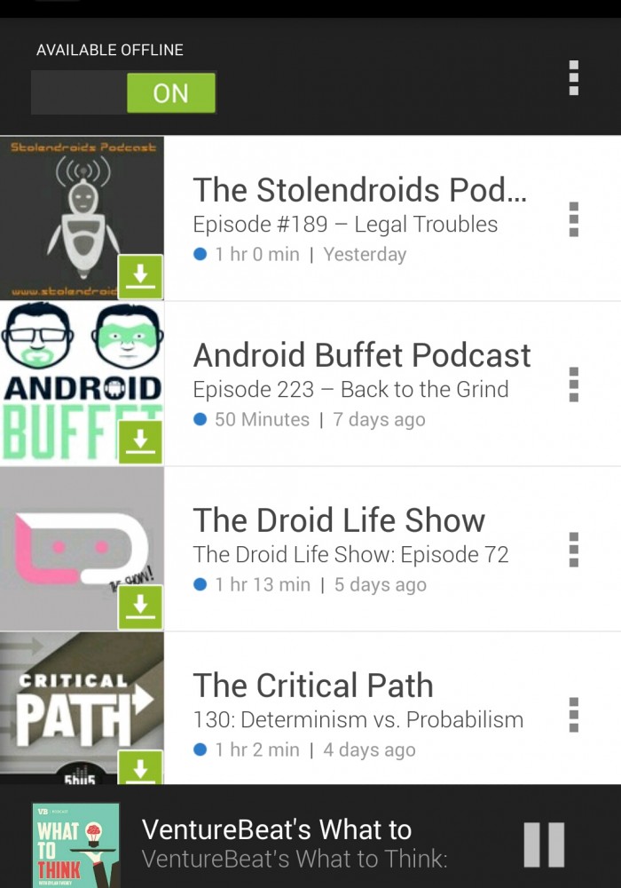 Sticher Podcast Reader Android App